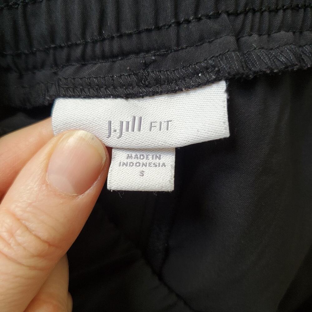 J Jill Fit Pants Womens Small Black Wide Leg Pull On Stretch Travel Casual - Picture 3 of 10